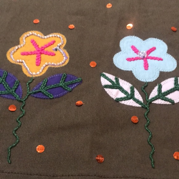 🌸NEW🌸 Moschino Cheap and Chic Vintage Rare Flower Sequin Skirt - Picture 9 of 16